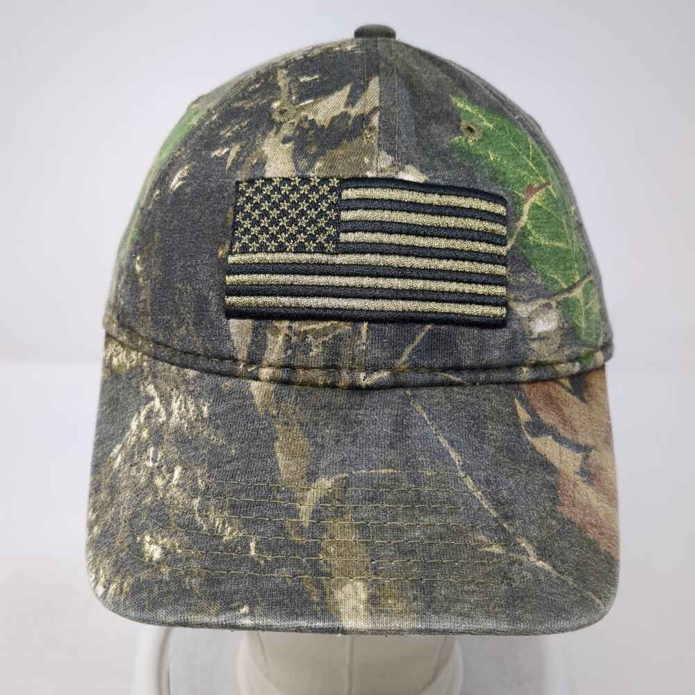 American Flag Patch Strapback Hat Multicolor One … - image 2